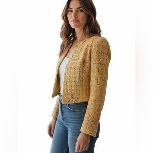 Vintage UNGARO Yellow Tweed Women's Blazer